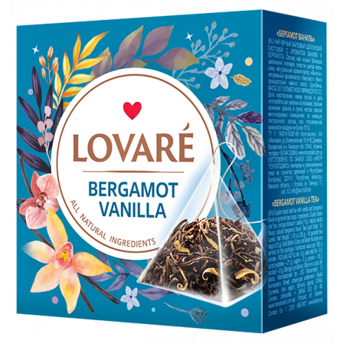 Lovare Bergamot Vanilla exkluz. čaj v pyramídkach
