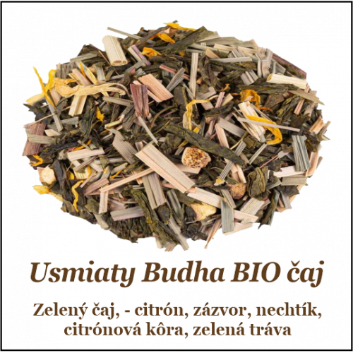 Usmiaty Buddha čínsky zelený čaj BIO 50+10g