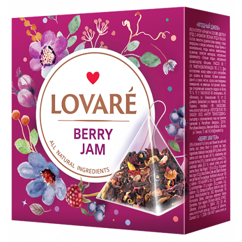 Lovare Berry Jam exkluzívny čaj v pyramídkach