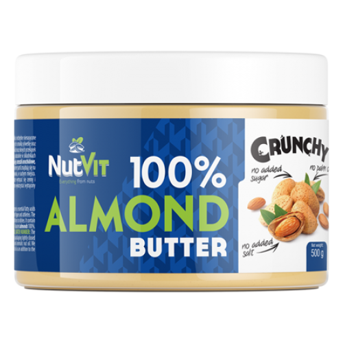 NutVit 100% Mandľové maslo Crunchy 500g chrumkavé