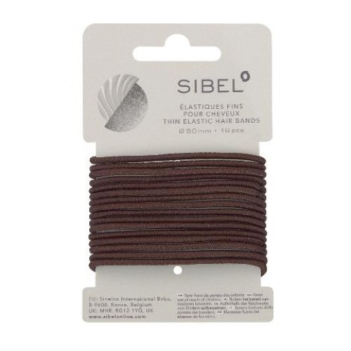 Gumičky tenké Siebel 50mm - hnedé (16ks)