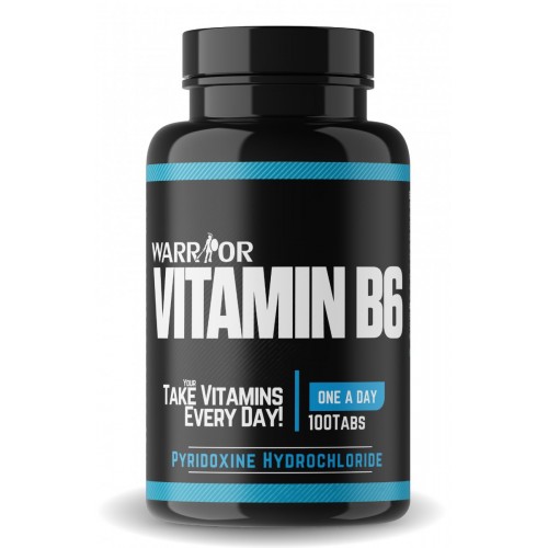 Warrior Vitamín B6 25mg - imunitný systém 100tab.